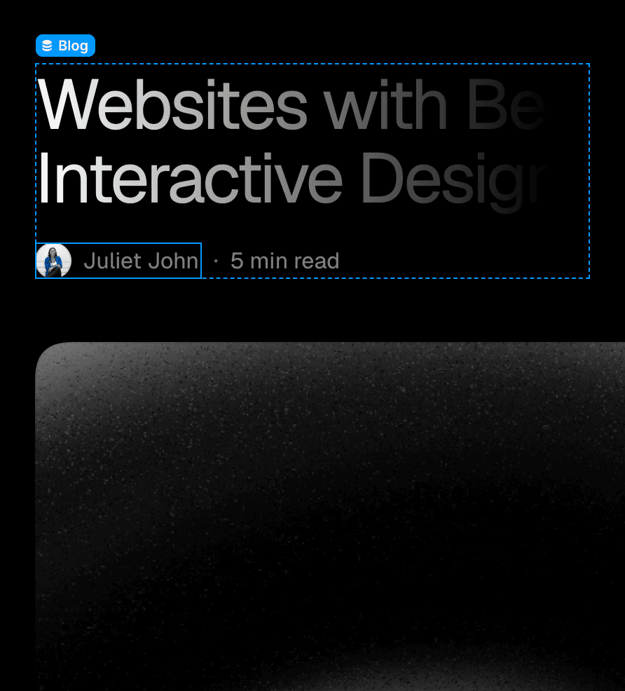 Framer CMS interface