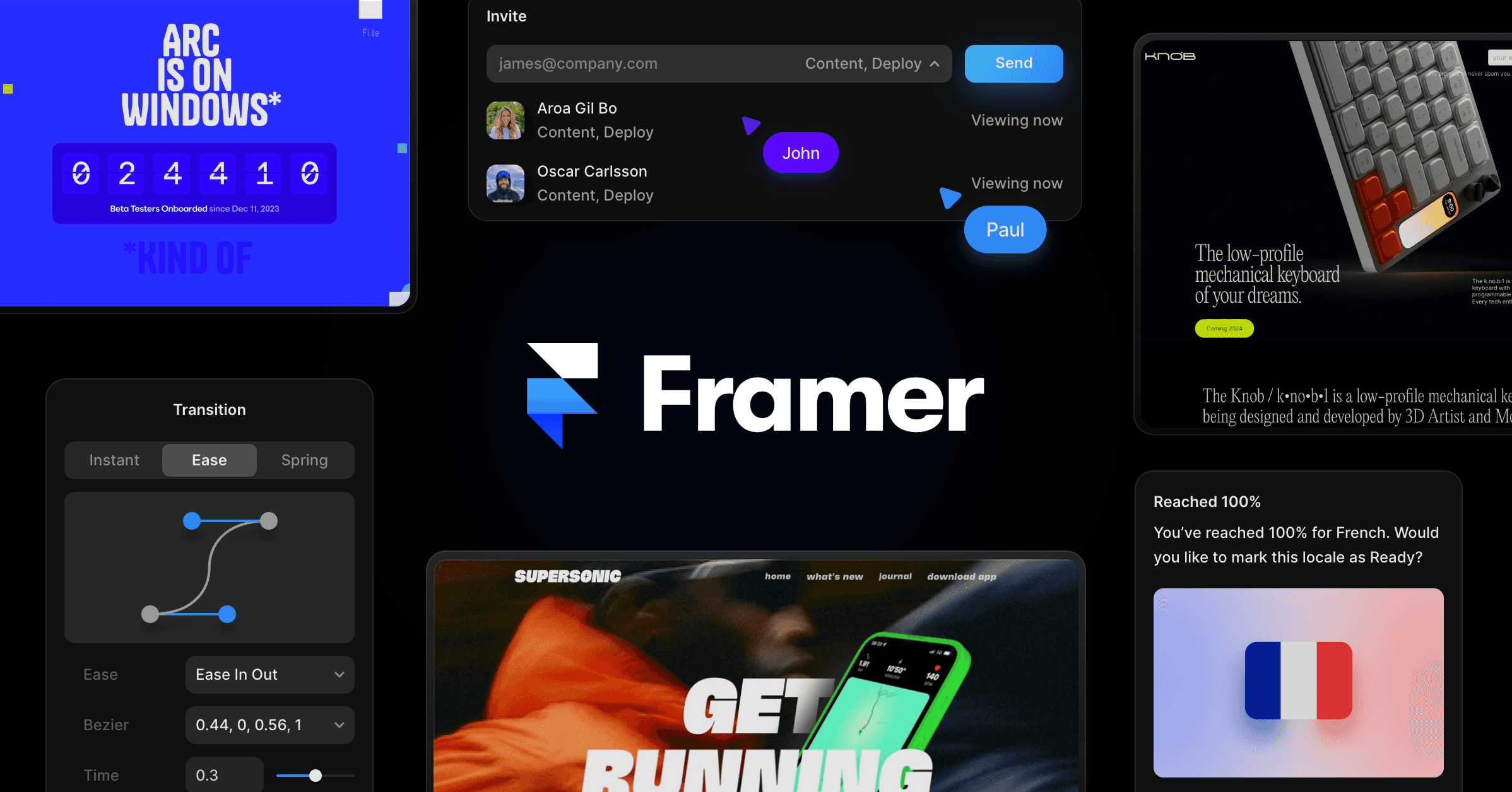 Mollie website built with Framer